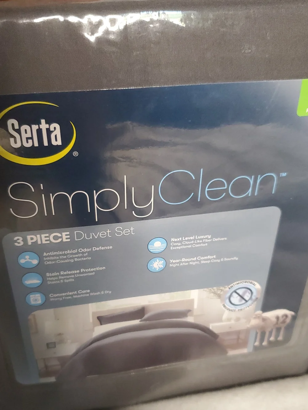Serta Simply Clean 3 Piece Duvet Set